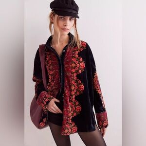 Free People One Night Velvet Blouse